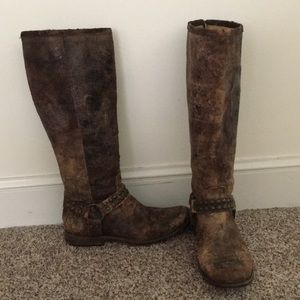100% authentic Frye studded tall boots